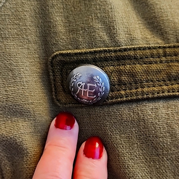 American Eagle Outfitters Military Double Breasted Army Green Victorian Coat - Picture 5 of 12